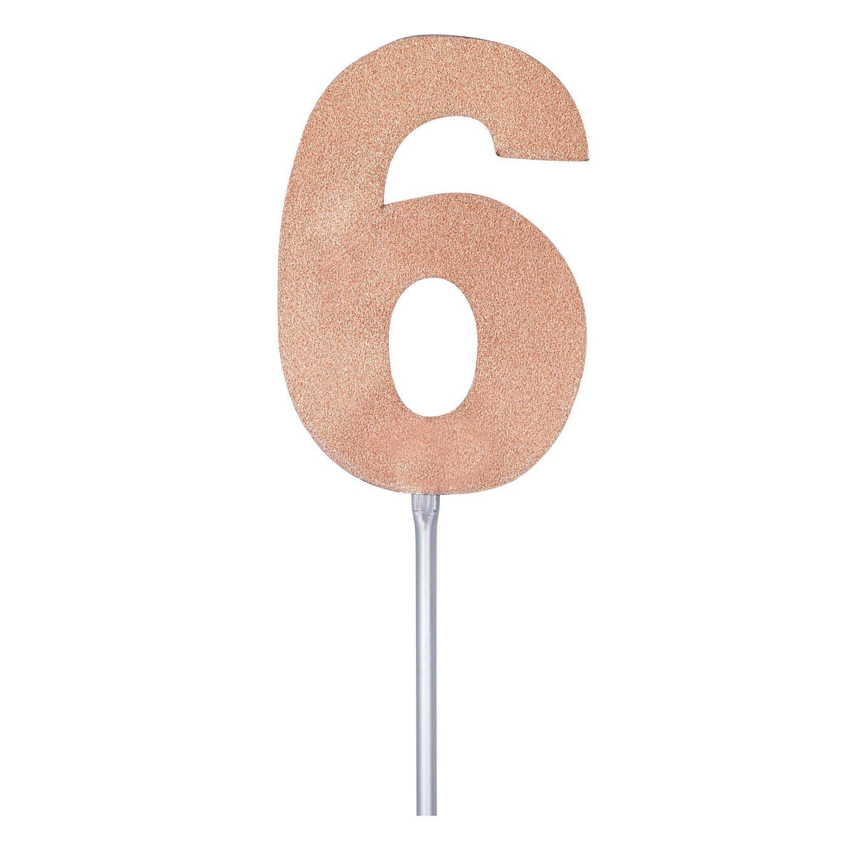 Diamond Cake Toppers Rose Gold No. 6 1