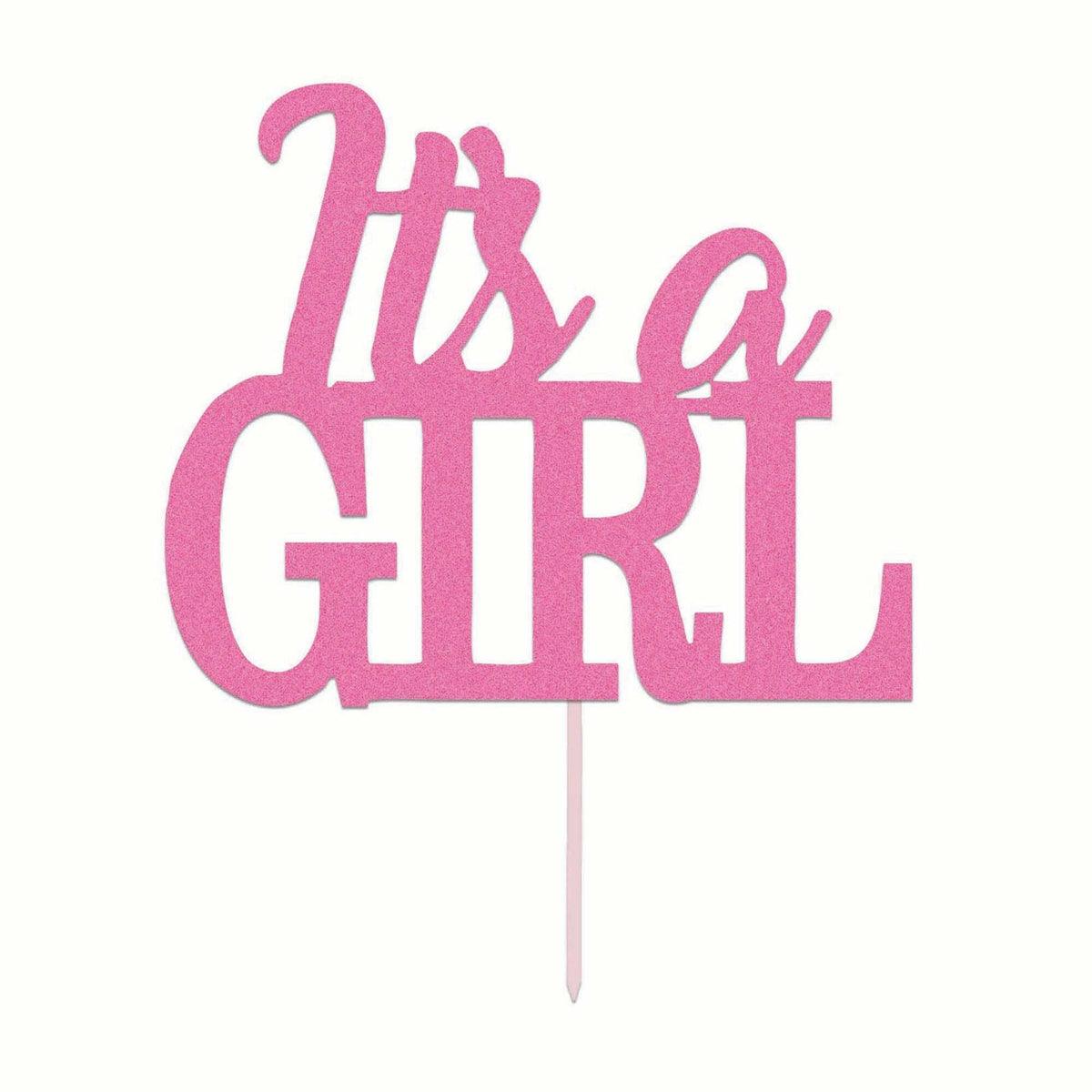 Diamond Cake Topper Light Hot Pink Its A Girl 1