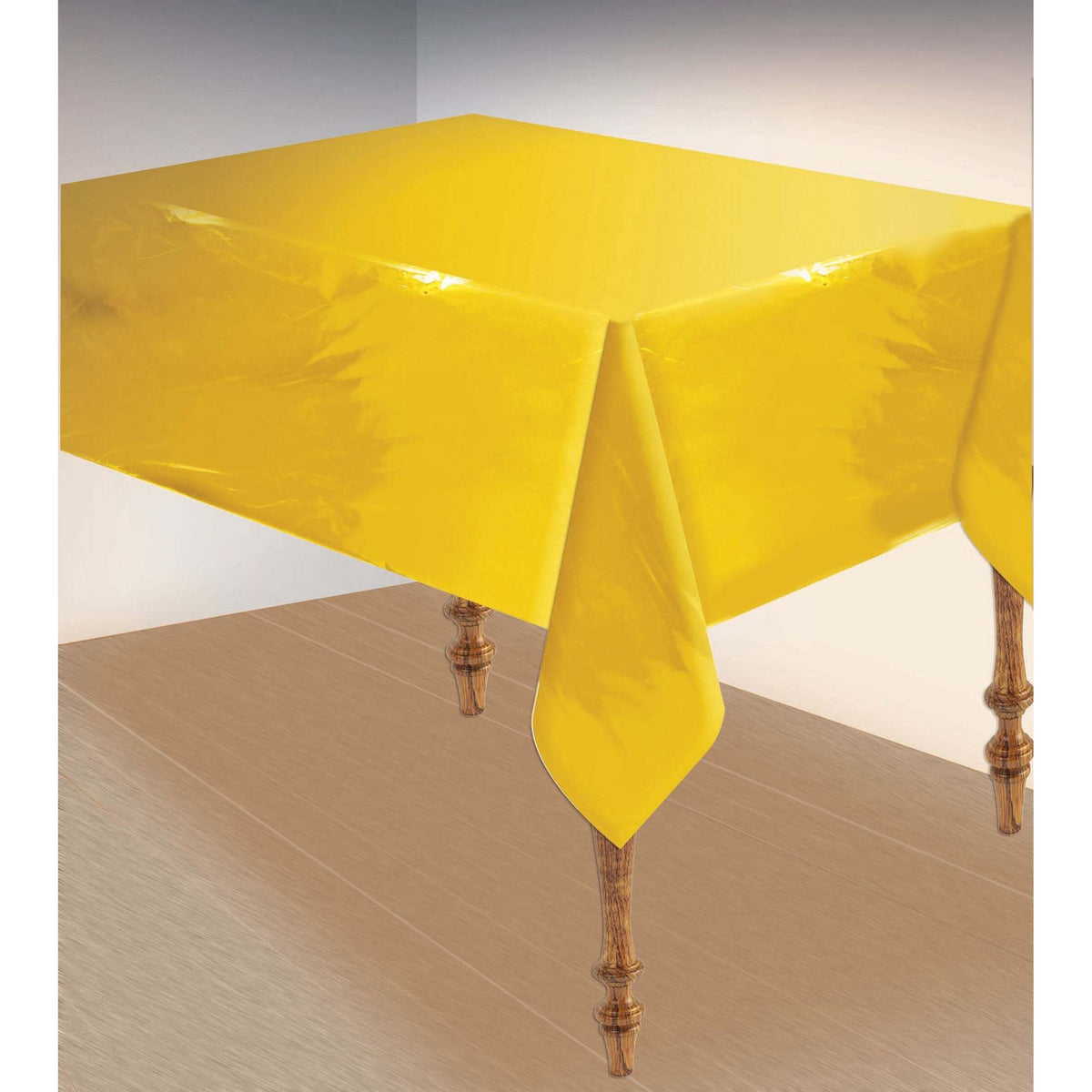 Gold Metallic Table Cover 135cm X 270cm 1