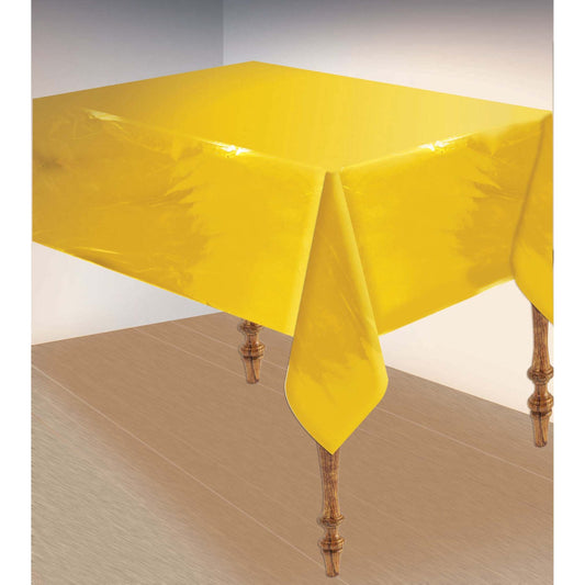 Gold Metallic Table Cover 135cm X 270cm 1