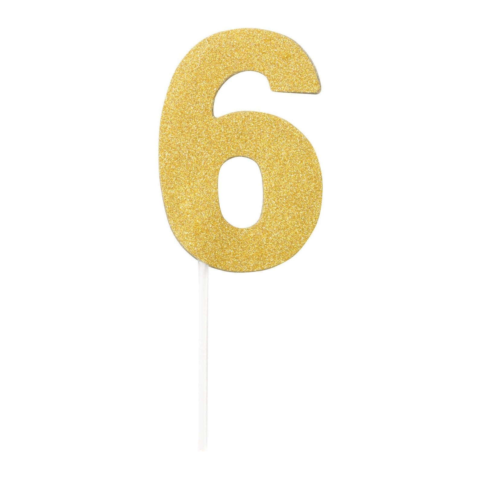 Diamond Cake Toppers Gold No. 6 1
