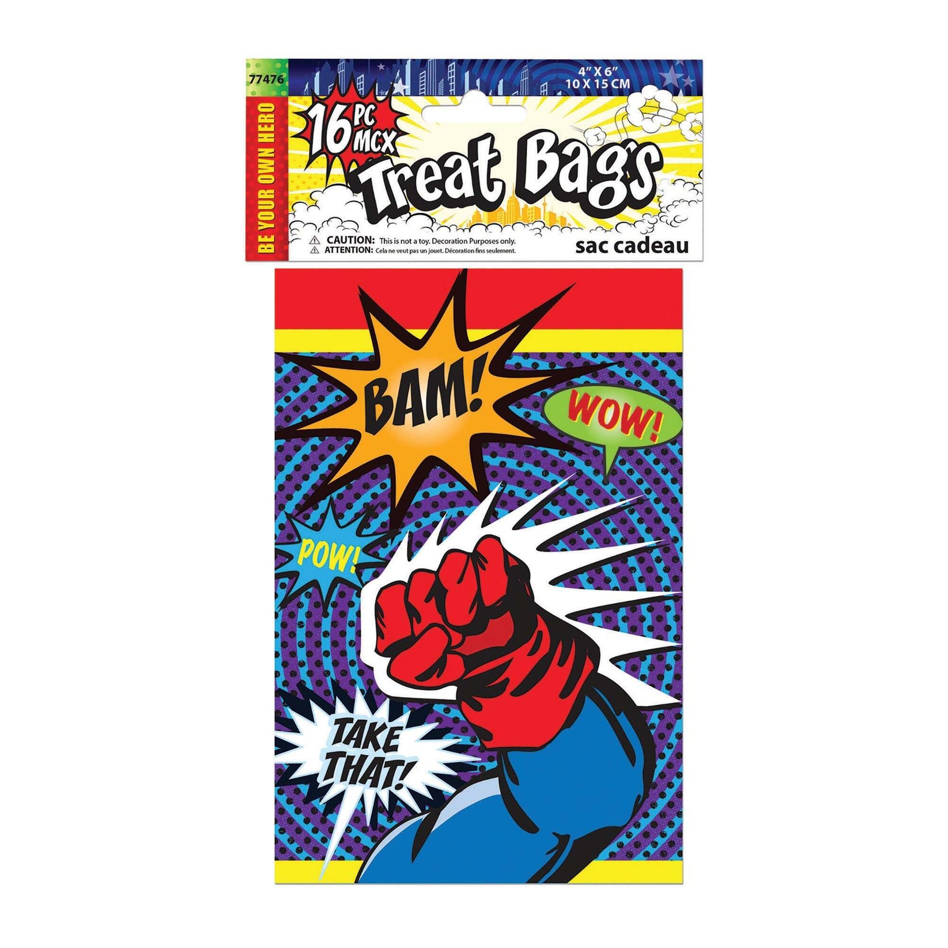 Super Hero Party Ware Treat Bags 1