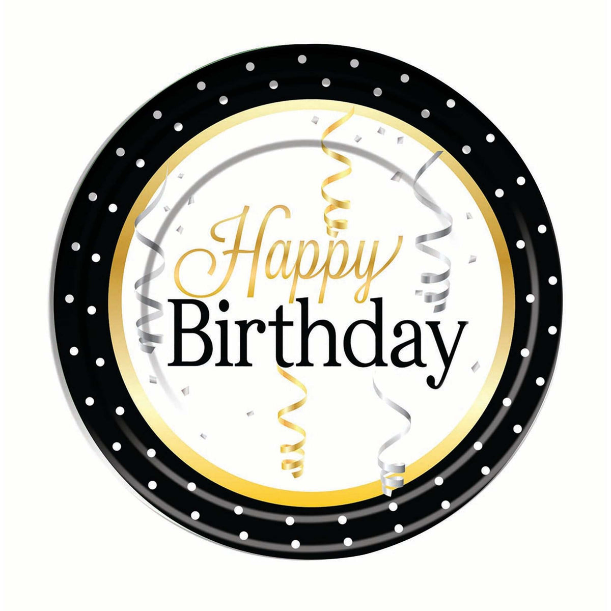 Birthday Elegant Large Plates 1