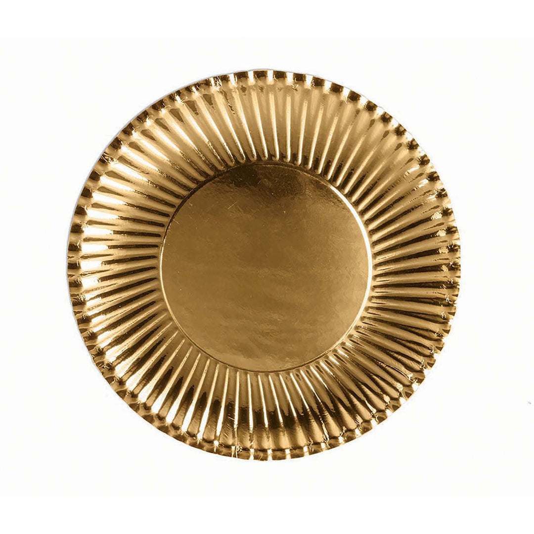 Gold Paper Plates Small 10 Pack 18cm 1
