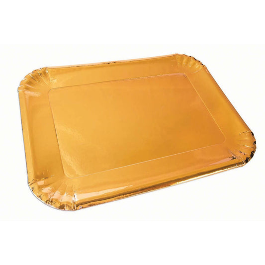 Gold Platters Paper 6 Pack 25cm X 16cm 1