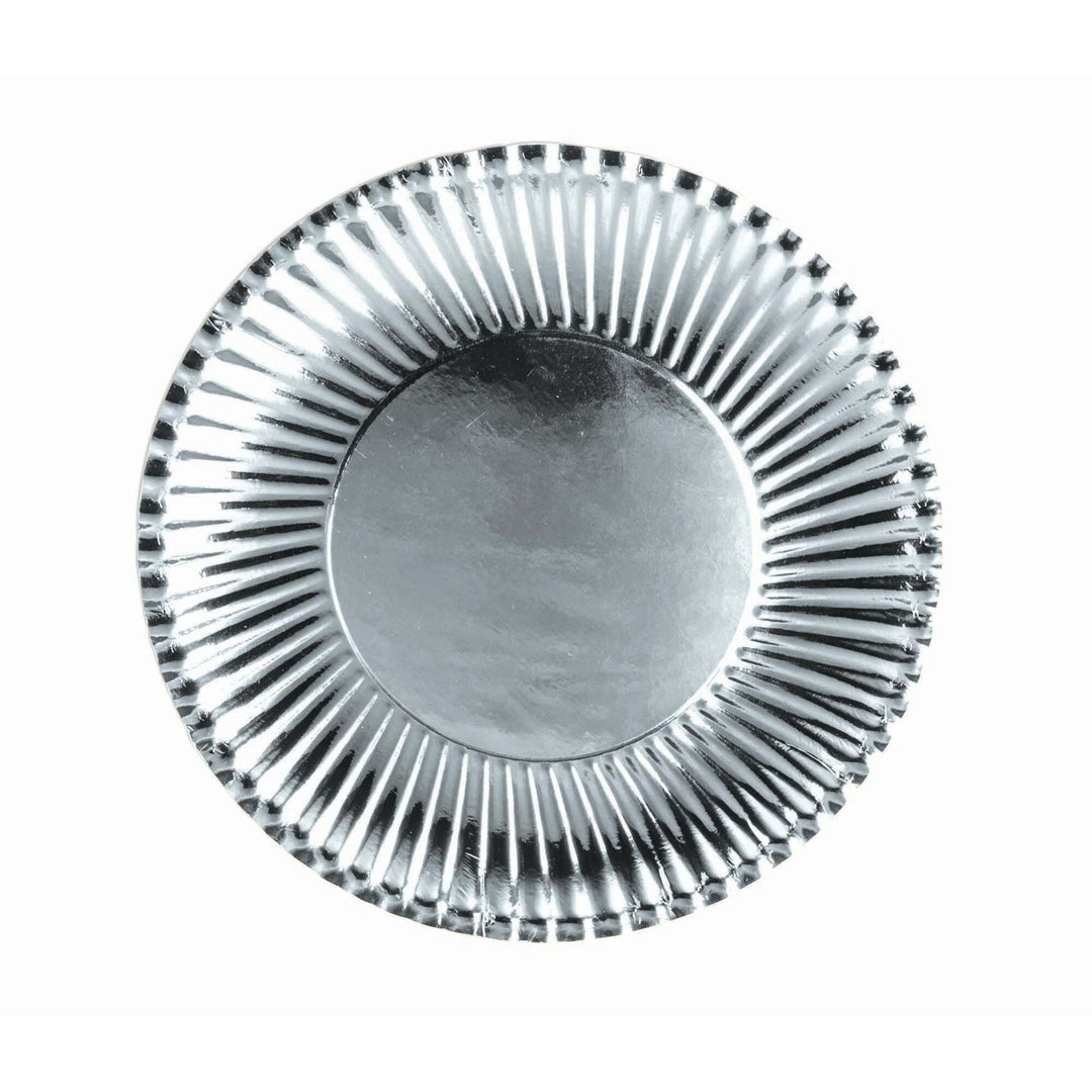 Silver Paper Plates Large 10 Pack 23cm 1