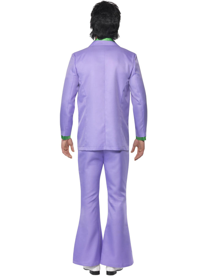 Lavender 70s Suit Costume Purple Jacket with Mock Shirt Waistcoat and Trousers 3
