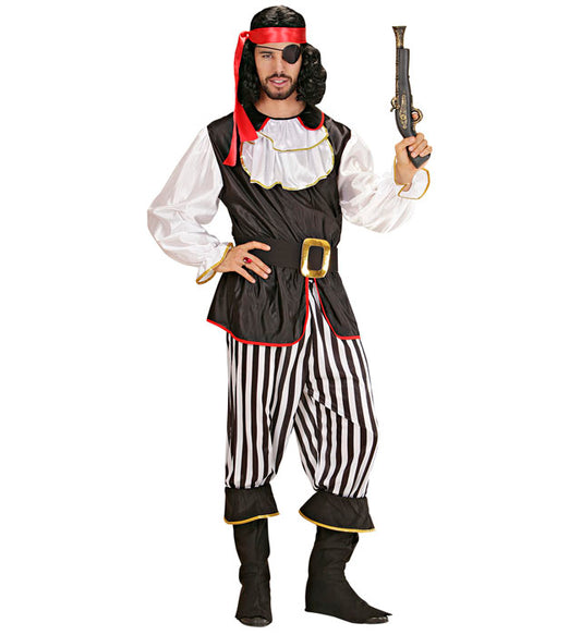 Pirate  Coat With Jabot, Pants, Belt, Boot Covers, Headband 