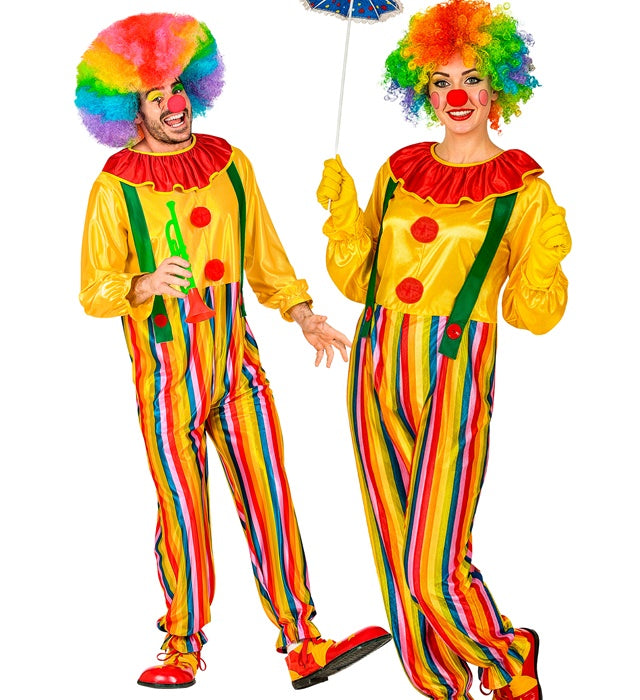 Circus Clown  Jumpsuit With Collar And Braces 