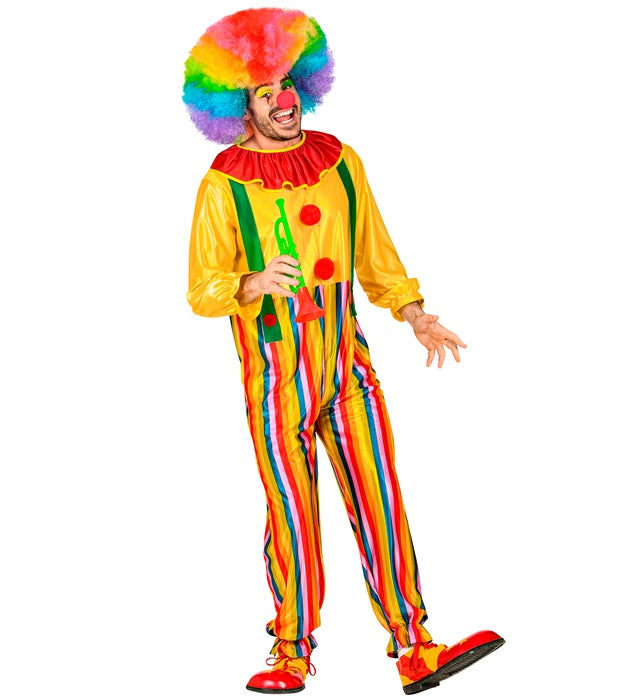 Circus Clown  Jumpsuit With Collar And Braces 