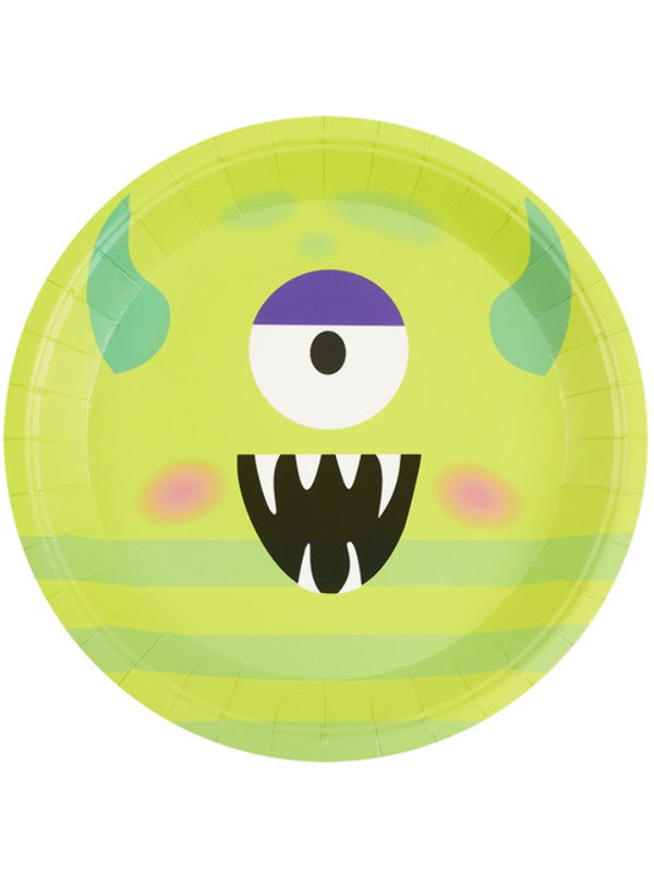 Monster Tableware Party Plates Green x8