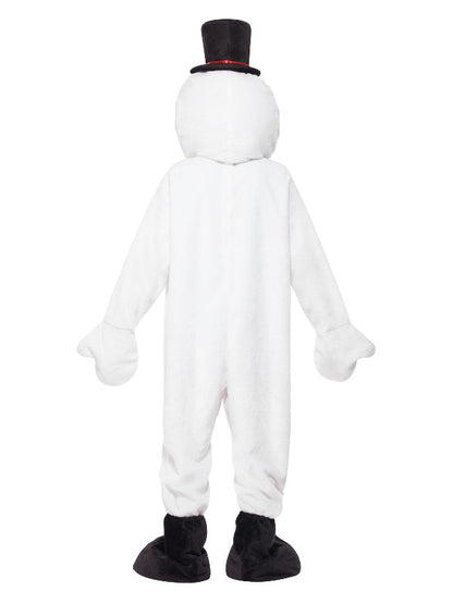 Snowman Mascot Costume White Large Head Bodysuit Hat Bootcovers 3