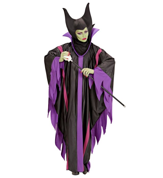 Malefizia  Dress With Stand-Up Collar, Hat 