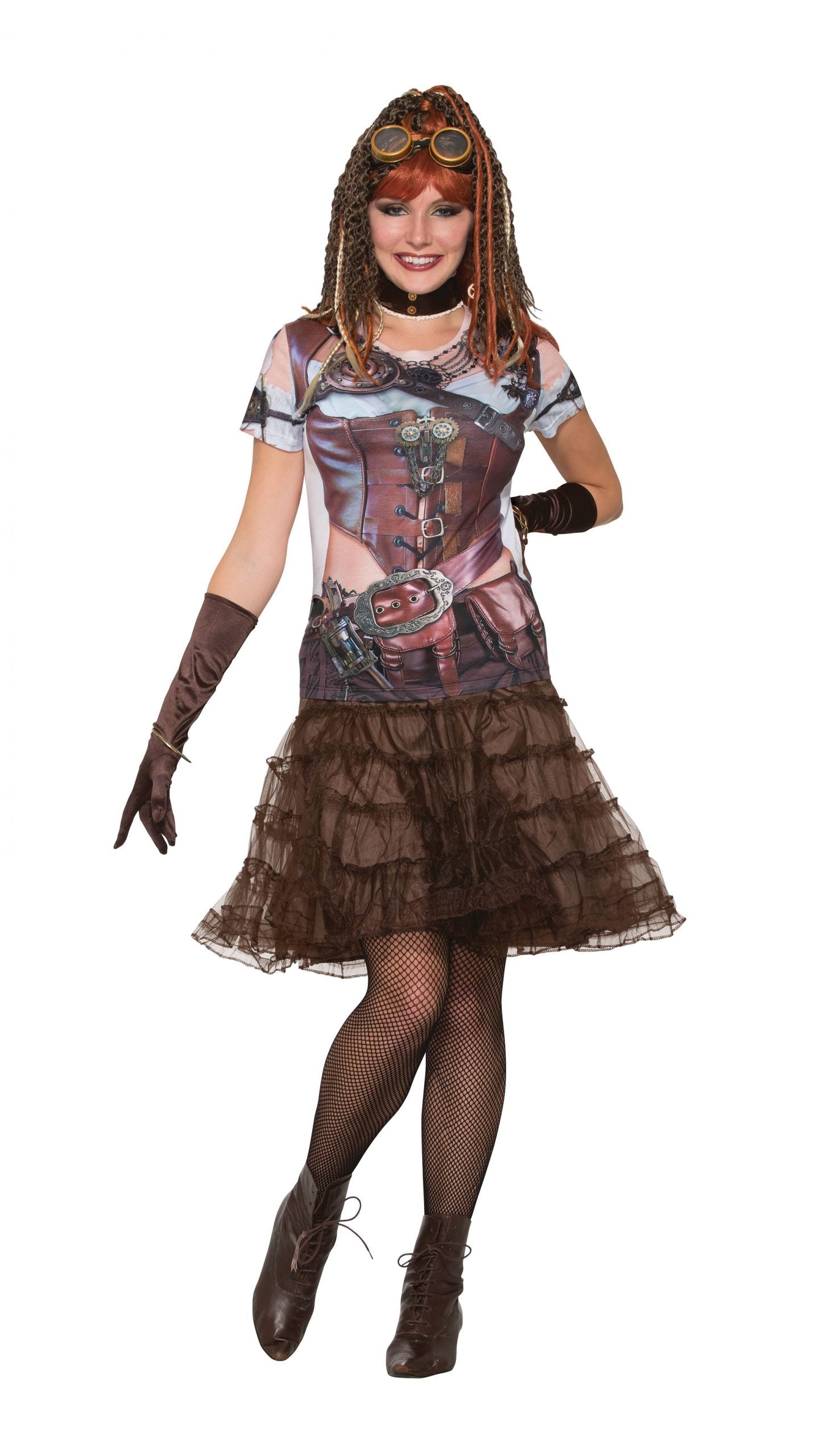3D Printed T-Shirt Steampunk Gal UK Size 10-14 1