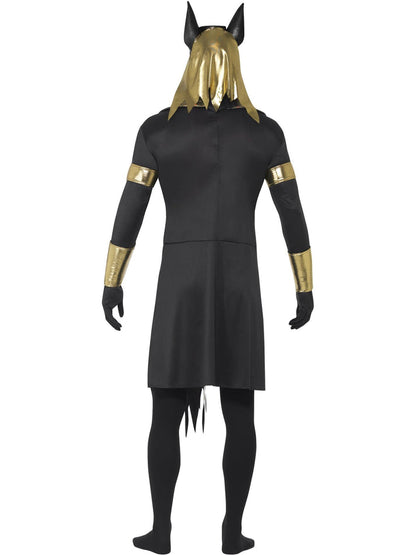 Anubis The Jackal Adult Black and Gold Tunic Collar Arm Cuffs Armbands and Latex Mask 3