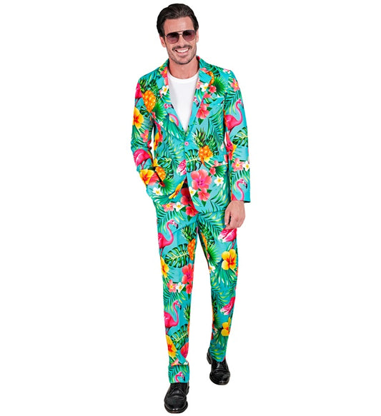 Neon Flamingo Party Fashion Suit  Jacket, Pants 