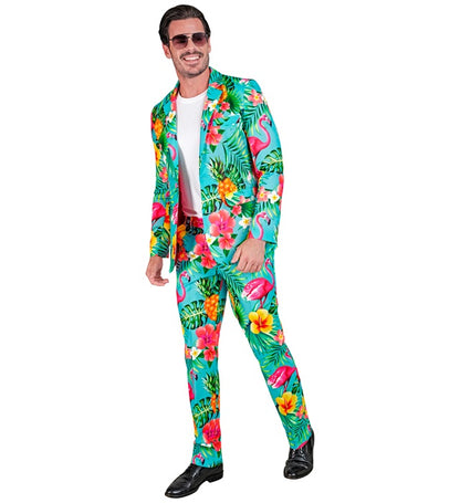 Neon Flamingo Party Fashion Suit  Jacket, Pants 