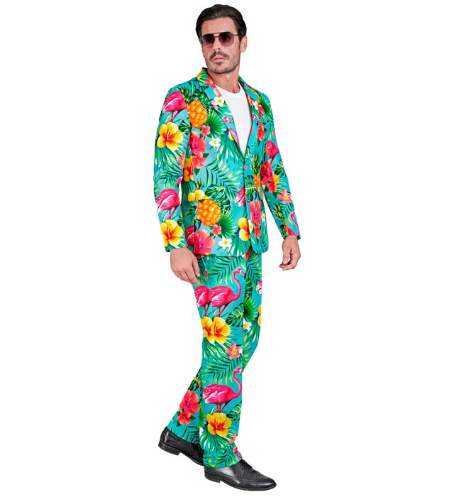 Neon Flamingo Party Fashion Suit  Jacket, Pants 