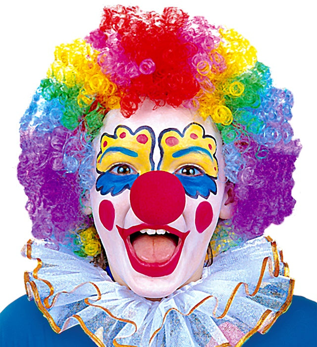 Clown Make-Up Set With Nose  4 Colours 4,5 Ml & Brush In Tray, Nose, Sponge 