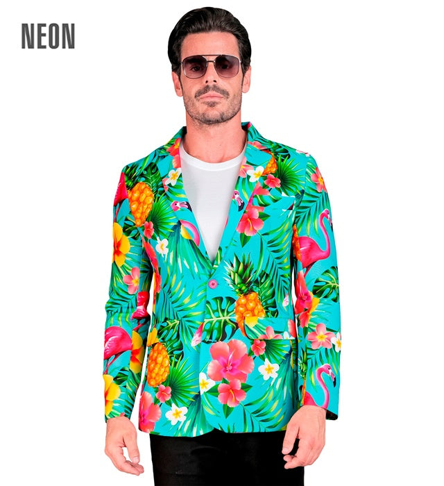 Neon Flamingo Party Fashion Jacket  Jacket 