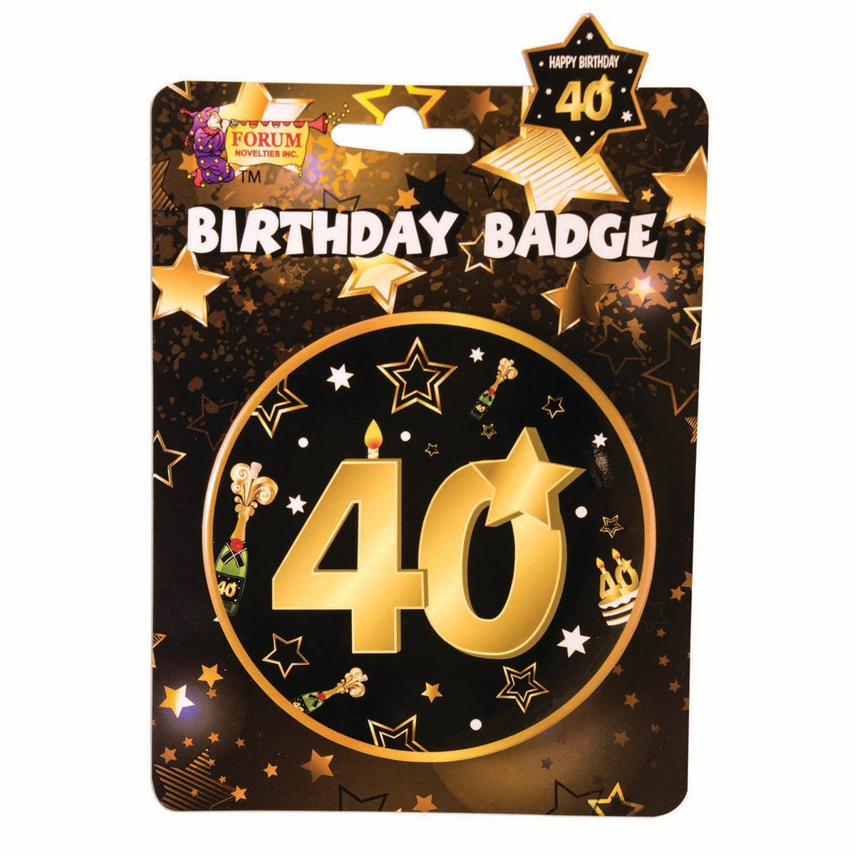 40th Birthday Badge Milestone Celebration 1