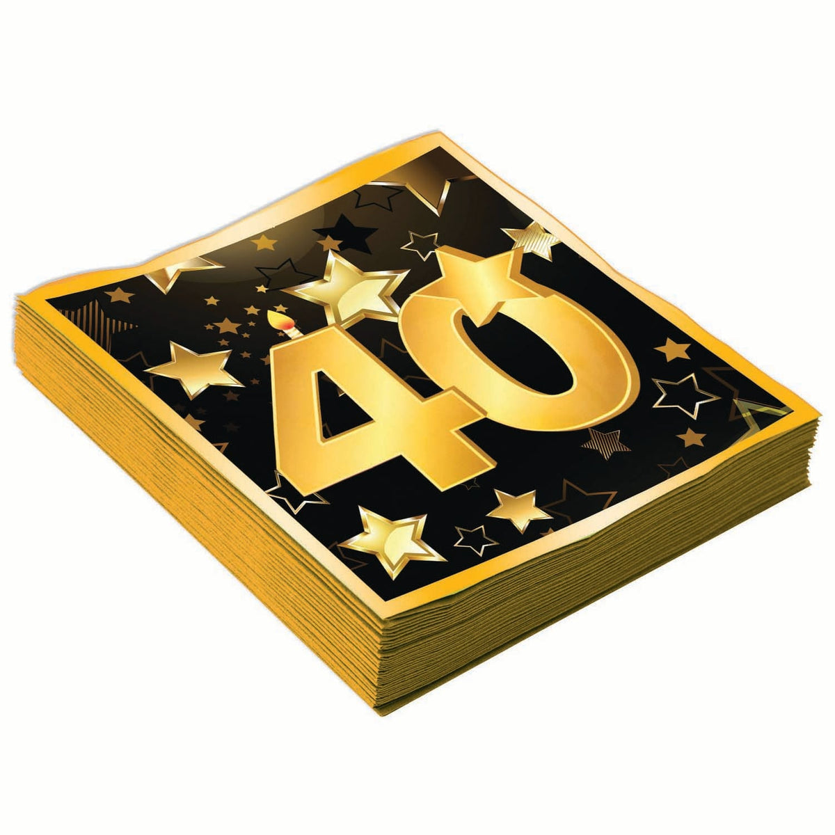 40th Birthday Napkins 13" 16 In Pkt 1