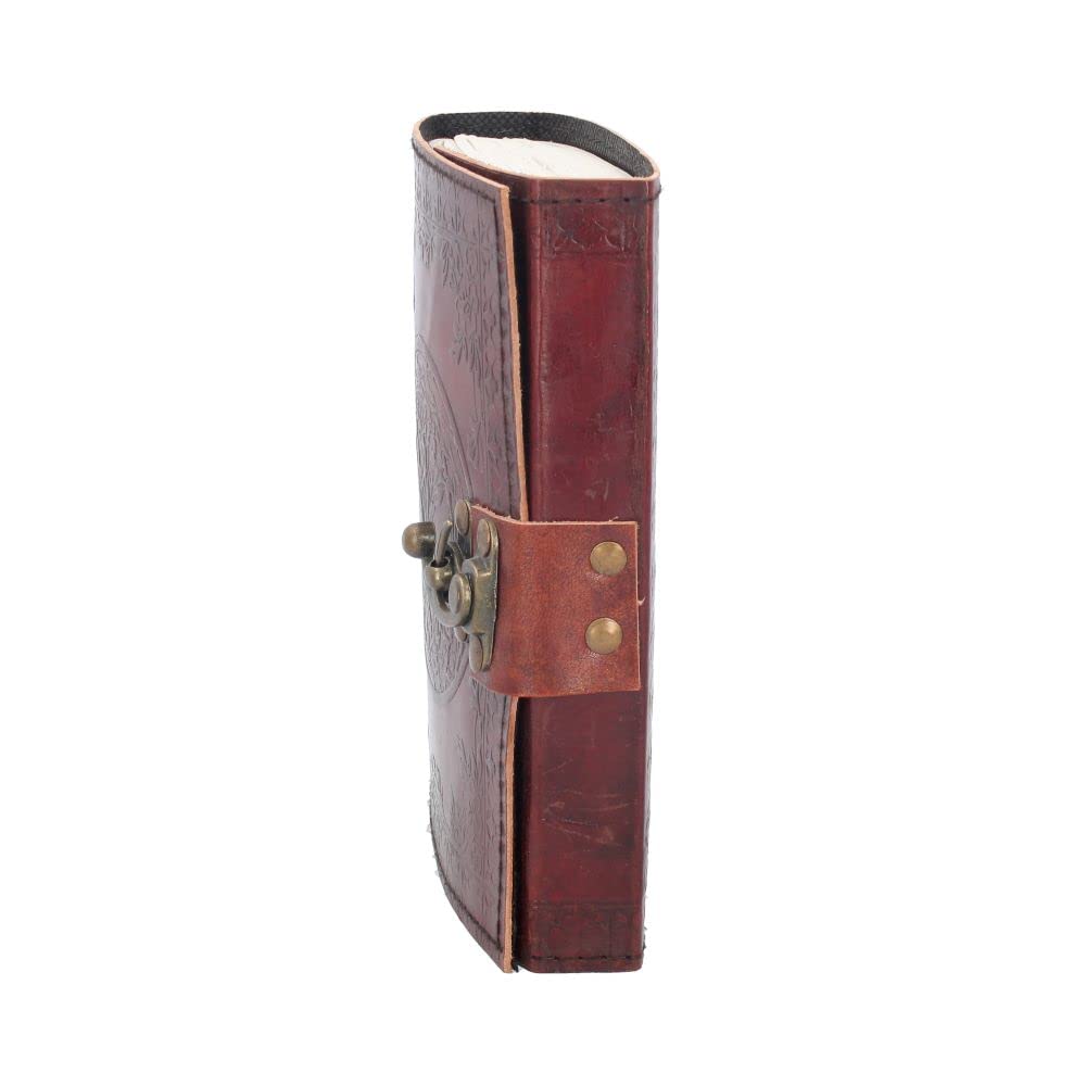 Lockable Tree of Life Red Leather Journal 15 x 21cm with Lock 4