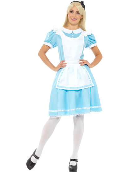 Alice In Wonderland Princess Costume Adult Blue Dress Apron and Headband 4
