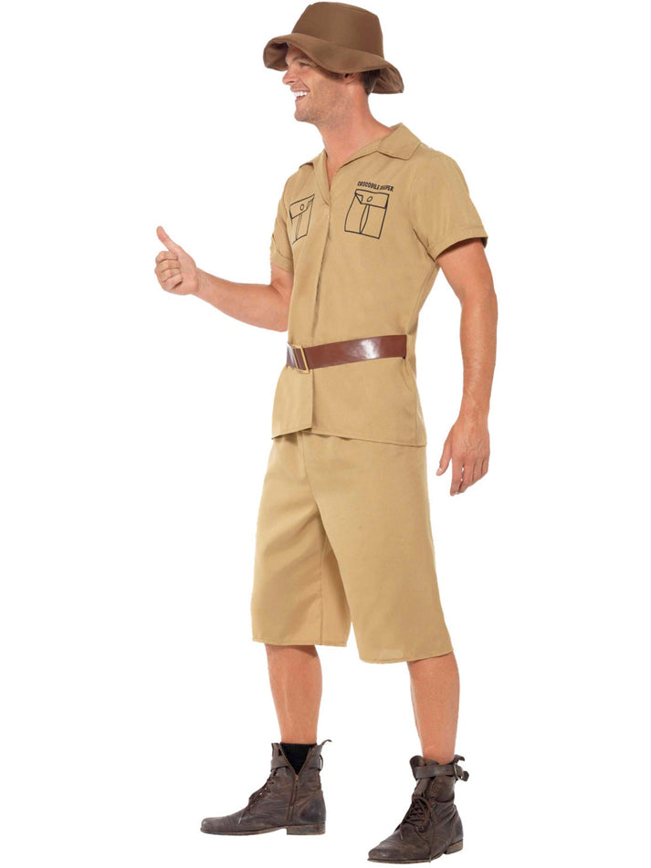 Safari Man Costume Adult Steve Irwin Outfit 3