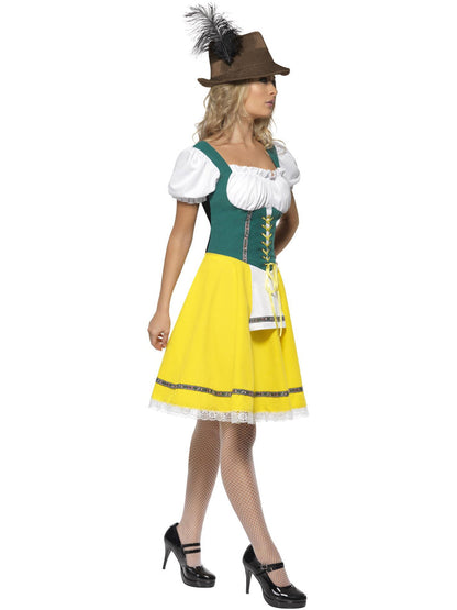 Oktoberfest Beer Fest Costume Female Yellow Dress with Attached Apron 2