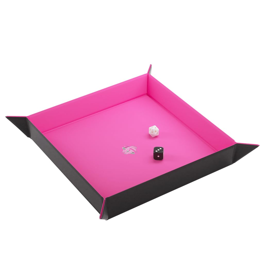 Magnetic Dice Tray Square Black Pink Gaming Accessory by Gamegenic 3