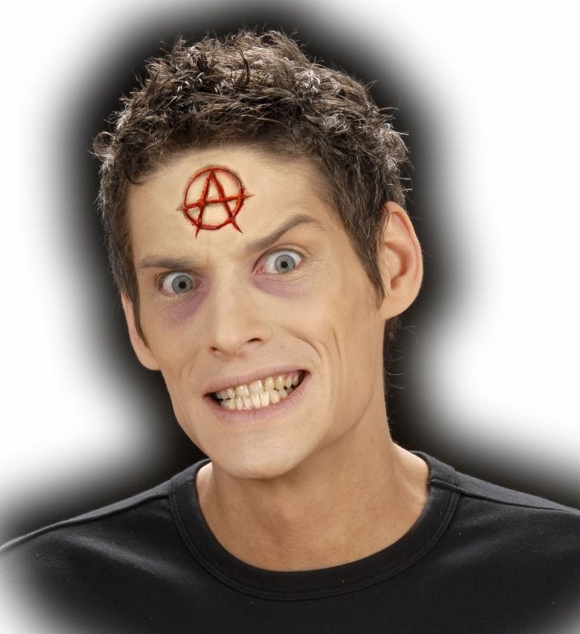 Anarchy Symbol In Professional Quality With Glue Tube