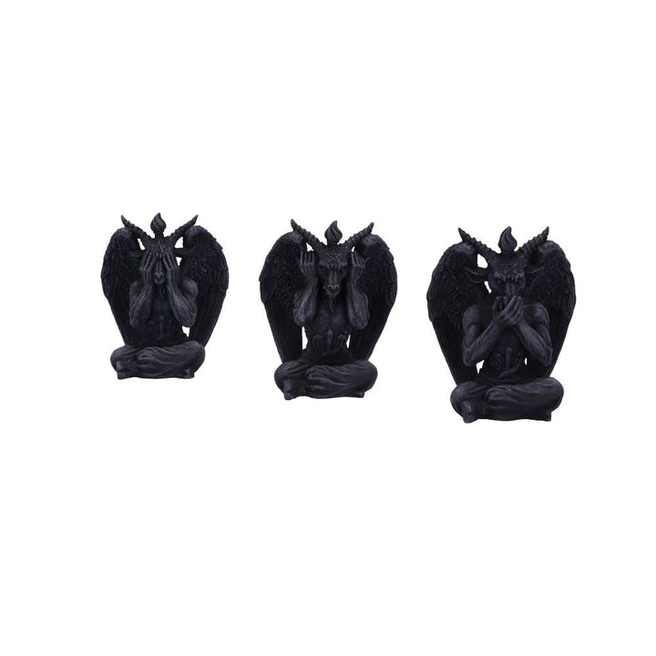 Three Wise Baphomet Figurines 10.2cm