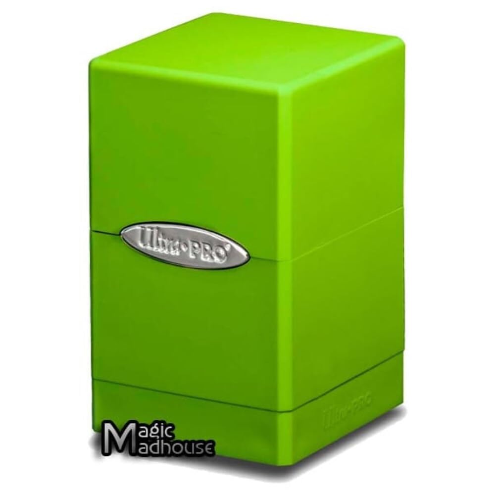 Ultra Pro Lime Green Satin Tower Deck Boxes 1