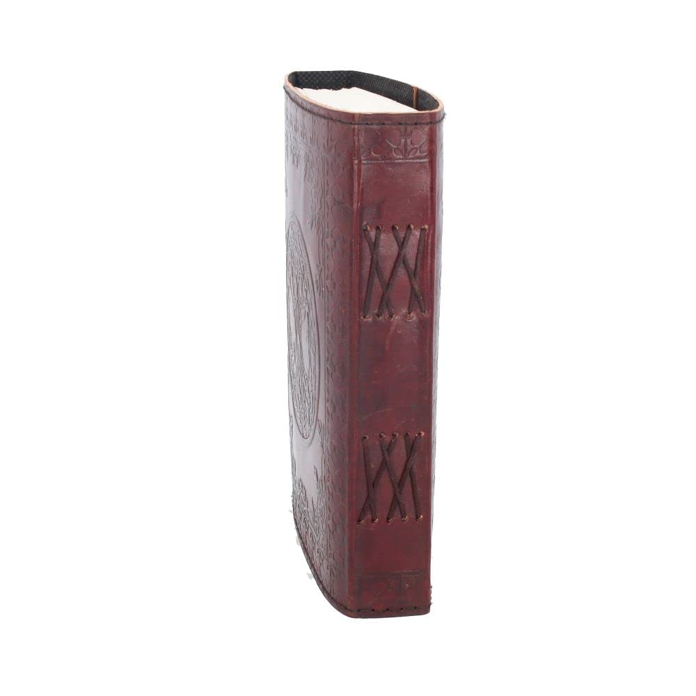 Lockable Tree of Life Red Leather Journal 15 x 21cm with Lock 6
