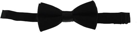 Tales Of Old England Satin Bow Tie on Elastic Adult Black Costume Accessory 1