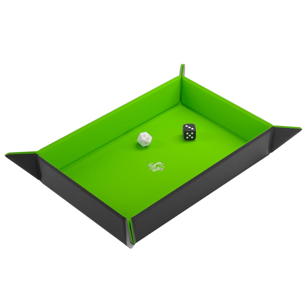 Magnetic Dice Tray Rectangular Black Green Gaming Accessory by Gamegenic 2