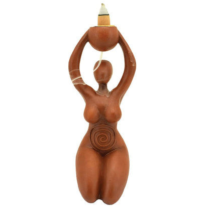 Spiral Goddess Tribute Backflow Incense Burner 18cm 2