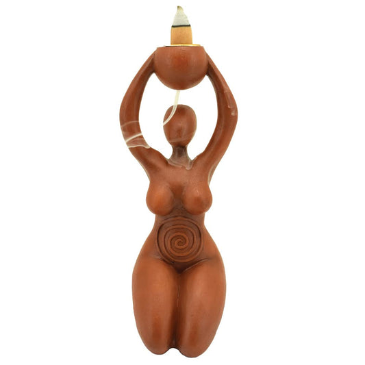 Spiral Goddess Tribute Backflow Incense Burner 18cm 2