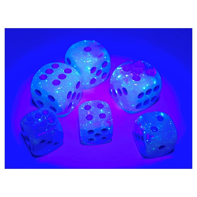 Chessex Dice Set – 12mm Gemini: Pearl Turquoise-White/Blue Luminary Dice Block – Dungeons and Dragons D&D DND TTRPG Dice – Includes 36 Dice – D6 3