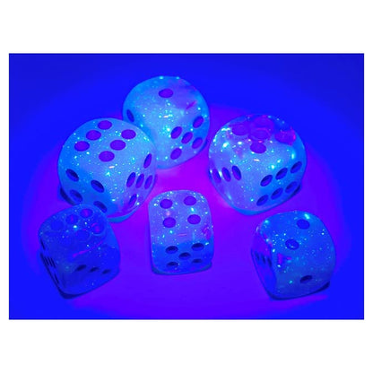 Chessex Dice Set – 12mm Gemini: Pearl Turquoise-White/Blue Luminary Dice Block – Dungeons and Dragons D&D DND TTRPG Dice – Includes 36 Dice – D6 3