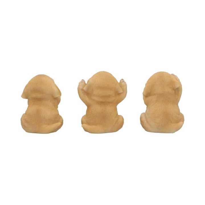 Three Wise Golden Labradors Figurines Set of 3 7.5cm