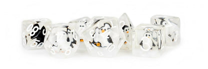 Resin Poly Dice Set Penguin Dice Gaming Accessory by Metallic Dice 4
