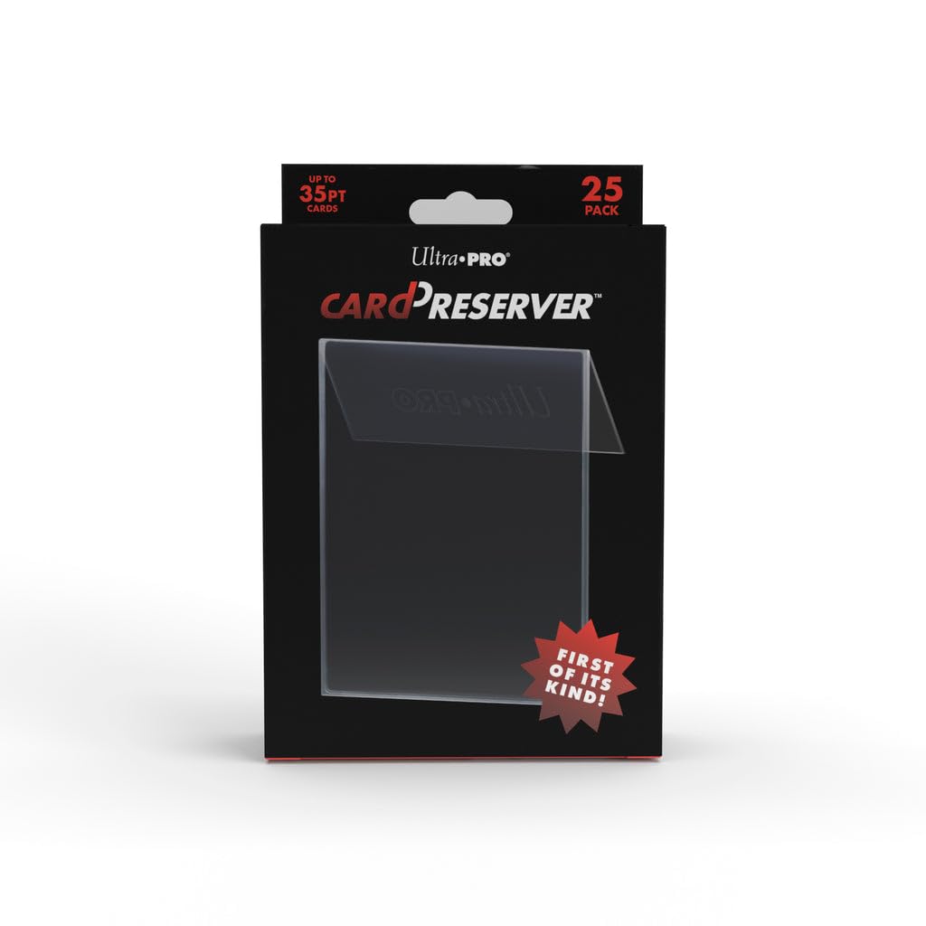 Ultra Pro CardPreserver 25-Pack Transparent Collector Trading Card Protective Sleeves - Acid-Free, PVC-Free Polypropylene, 720° Security, Easy Loading