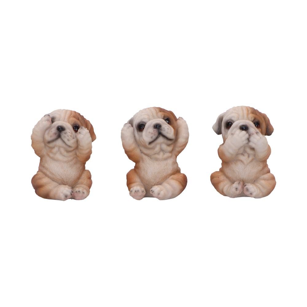 Three Wise Bulldogs Figurines Set of Three 7.5cm 1