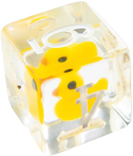 Gamegenic Embraced Series RPG Dice Set | Set of 7 Dice in a Variety of Sizes Designed for Roleplaying Games | Premium Quality Resin Dice with Unique Thematic Rubber Duck Design | Made by Gamegenic 2