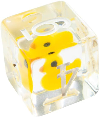 Gamegenic Embraced Series RPG Dice Set | Set of 7 Dice in a Variety of Sizes Designed for Roleplaying Games | Premium Quality Resin Dice with Unique Thematic Rubber Duck Design | Made by Gamegenic 2