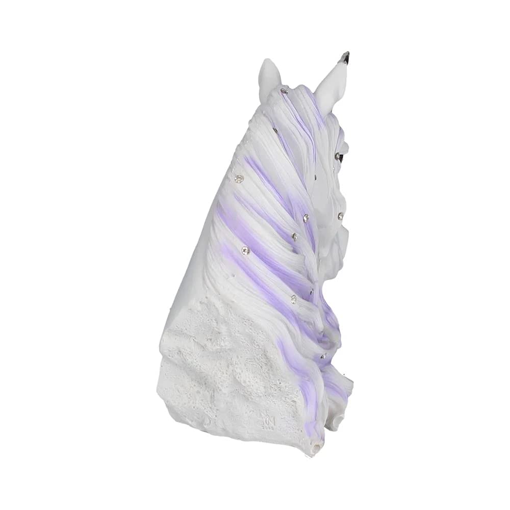 Jewelled Magnificence Small White Unicorn Bust Ornament 15cm 6
