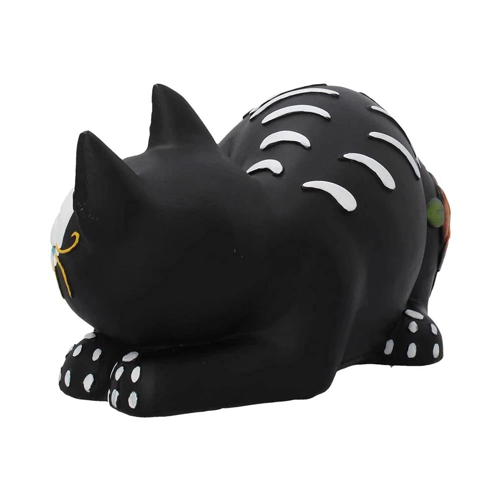 Sleepy Sugar Figurine Mexican Day of the Dead Skull Cat Ornament 22cm 4