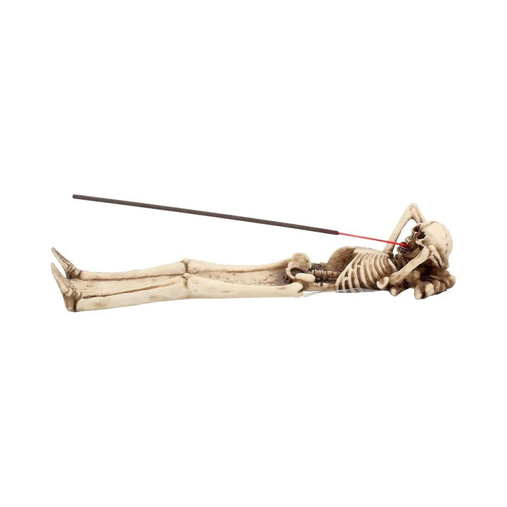 Take It Easy Skeleton Incense Holder 27cm